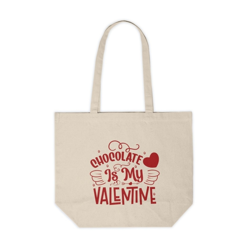 Chocolate Is My Valentine Custom Tote Bag